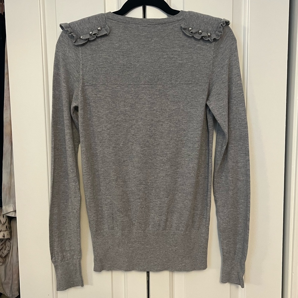 French Connection Grey Button Down Light Cardigan… - image 2